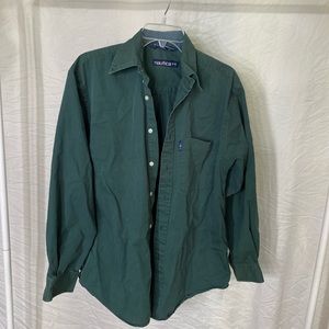 SOLD Nautica Green Button Down